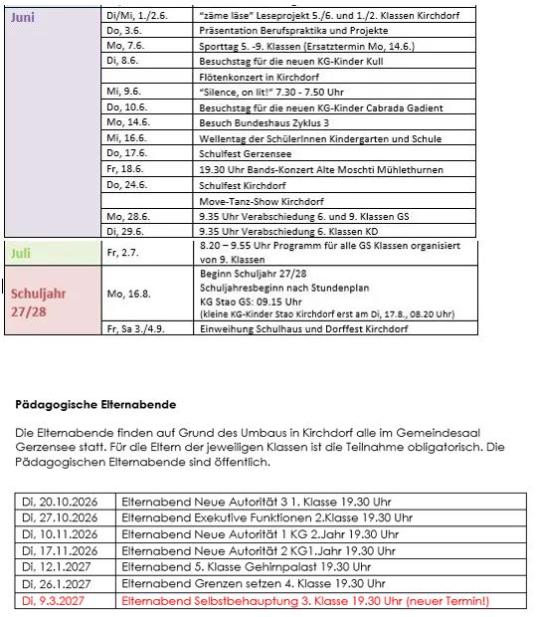 Jahresplanung II