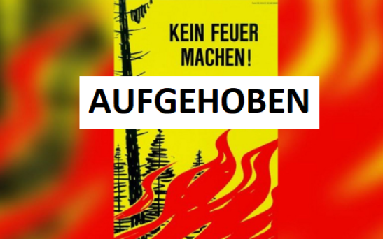 Feuerverbot aufgehoben